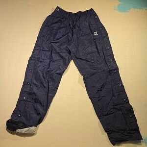 VTG Kaepa Men M Tearaway Track Pants Navy Blu Snap Side Mesh Lined 1990s Warmups